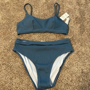 ☀️NWT Cupshe blue bikini set M